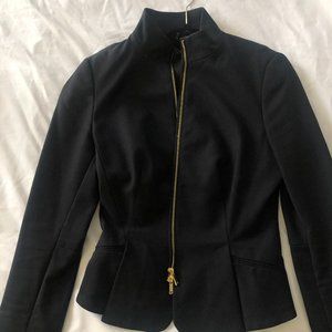Carlisle Navy Fitted Jacket with Gold Detail